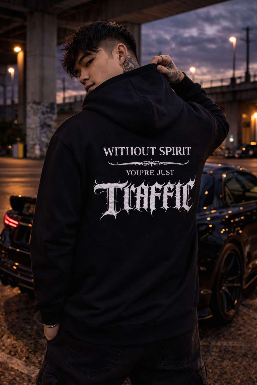 Street Spirit Traffic Black Zip Hoodie