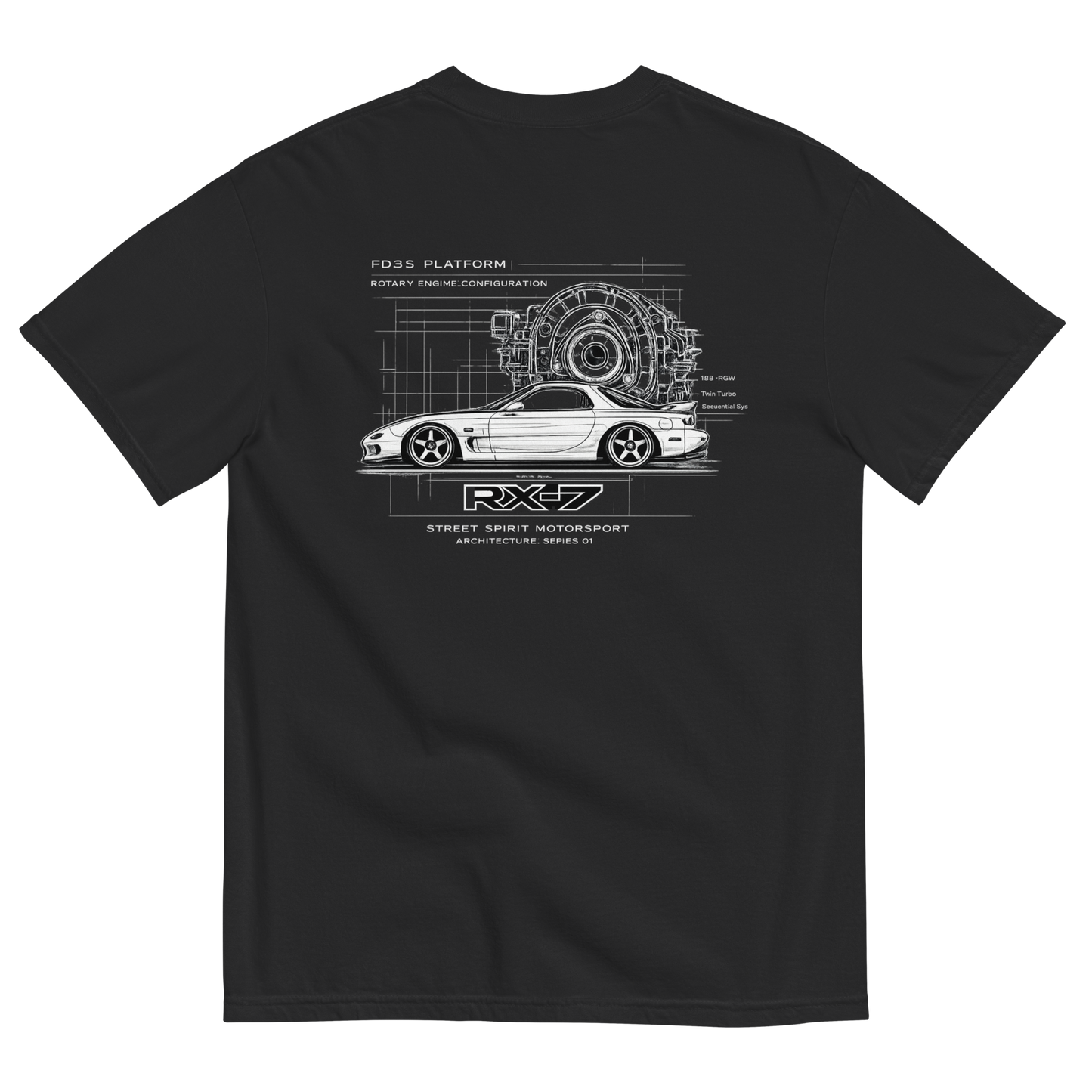Street Spirit RX-7 Black T-Shirt