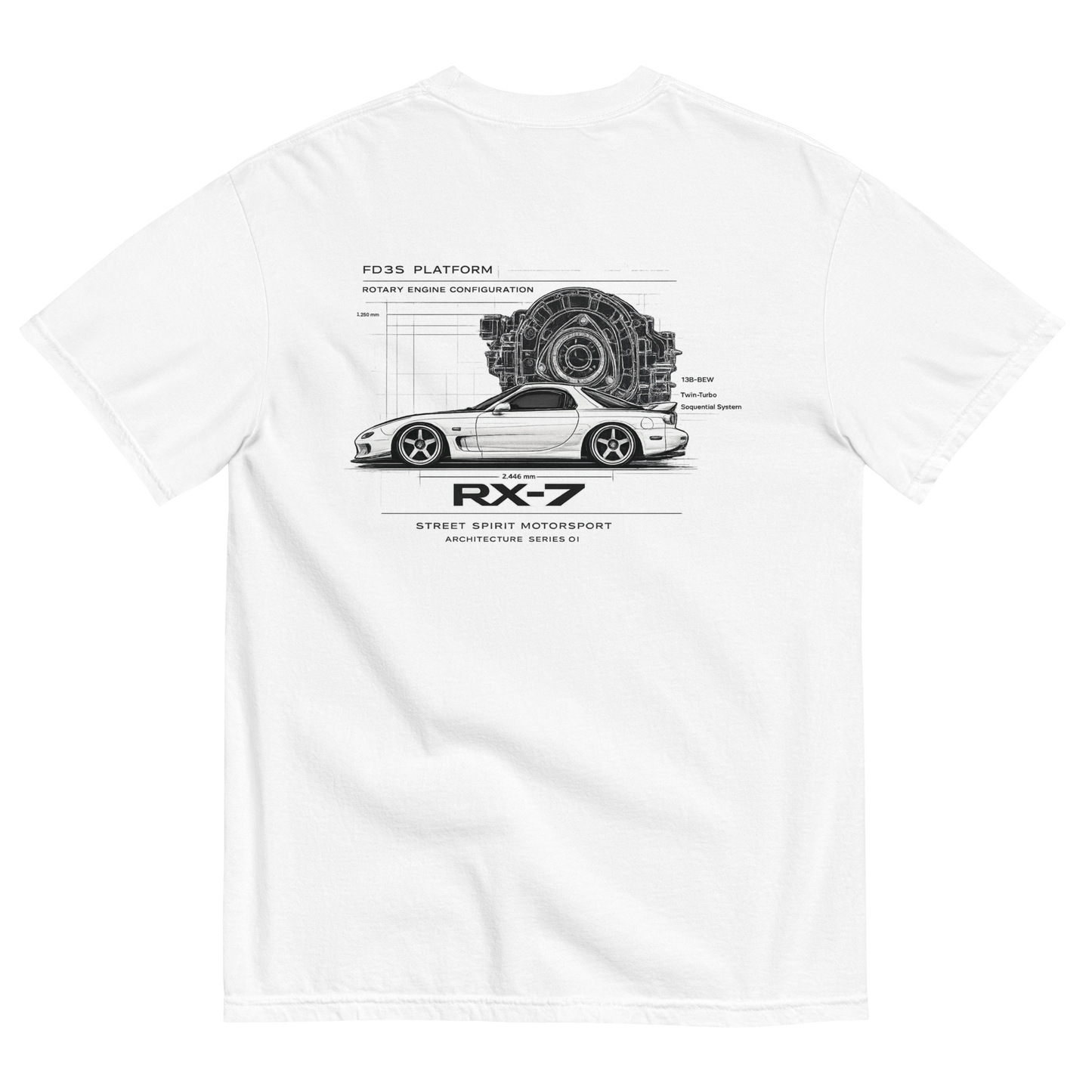 Street Spirit RX-7 White T-Shirt